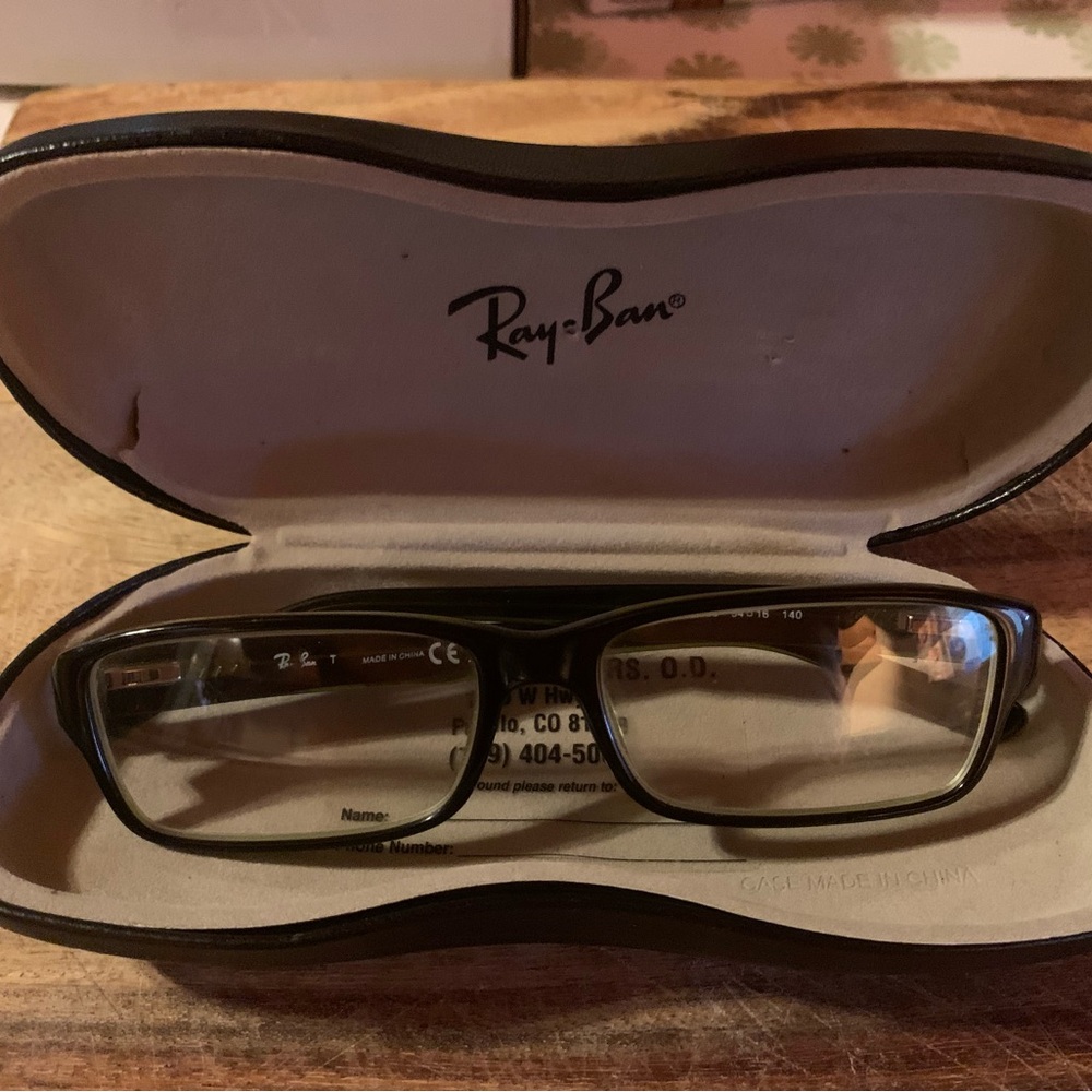 Ray-Ban glasses and case